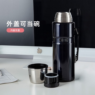 膳魔师（THERMOS）户外便捷旅行壶304真空不锈钢保温壶露营车载水壶大容量2LSK-2020s472