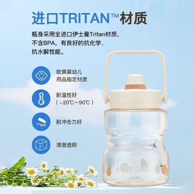 膳魔师（THERMOS）大容量Tritan塑料便携水杯多多桶1.2L健身露营水壶夏季运动壶TCSSs472