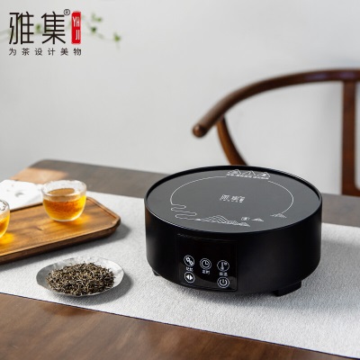 雅集茶具电陶炉煮茶器电茶炉家用办公小型煮咖啡煮茶玻璃器具套装s477