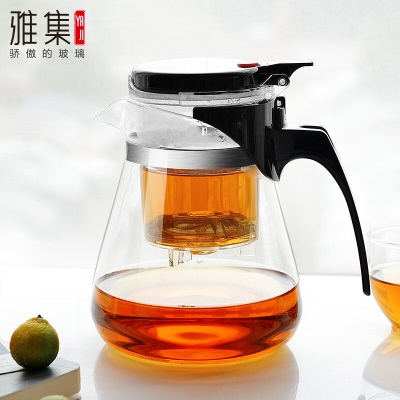 雅集飘逸杯玻璃茶具 简易冲茶器过滤泡茶壶耐热茶壶750MLs477