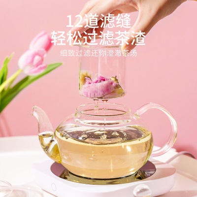 雅集玻璃茶壶家用 过滤冲茶器耐热玻璃壶 花茶壶茶具家用泡茶壶s477