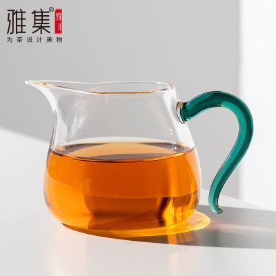 雅集公道杯加厚玻璃耐热透明泡茶过滤功夫茶具配件茶海分茶器茶漏套装s477