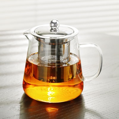 雅集茶壶玻璃泡茶壶耐高温加厚花果茶壶茶具不锈钢过滤网茶水壶大容量s477