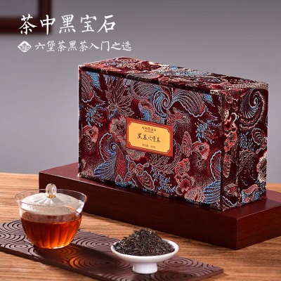 天福茗茶（TenFu’s TEA）广西六堡茶梧州黑茶一级散茶礼盒装送礼收藏300g/盒s481