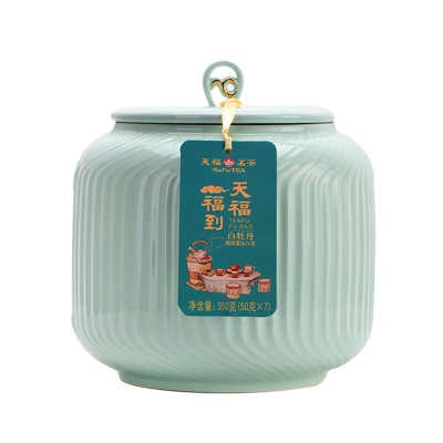 天福茗茶（TenFu’s TEA） 天福福到掰块紧压白牡丹福鼎白茶掰块装茶叶礼盒350gs482