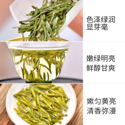 天福茗茶  高山特级绿茶2023新茶 四川茶 峨嵋银芽绿茶60g罐装s482