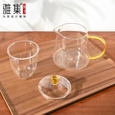 雅集茶具玻璃泡茶壶单壶家用茶壶套装耐高温茶水分离玻璃茶壶套装s477