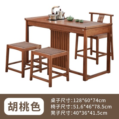祥福工艺和合如意茶桌椅组合新中式办公茶台功夫套装一体家用泡茶几s483