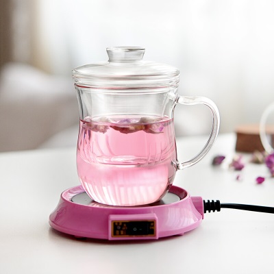 雅集玻璃杯 女士窈窕杯茶水过滤泡茶杯 高硼硅玻璃茶杯 家用水杯子s477