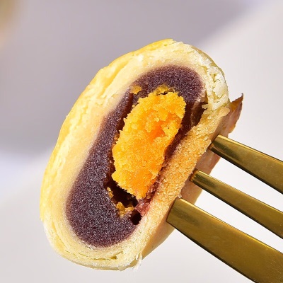 天福茶食 紫薯蛋黄酥 零食小吃 传统糕点休闲零食9颗装180g
