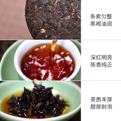 天福茗茶（TenFu’s TEA） 2024龙年生肖饼龙腾万里广西六堡茶黑茶饼茶叶礼盒400gs481