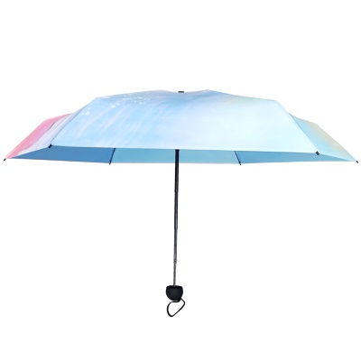胶囊太阳伞防晒伞防紫外线迷你遮阳伞小巧便携五折雨伞女晴雨两用s499