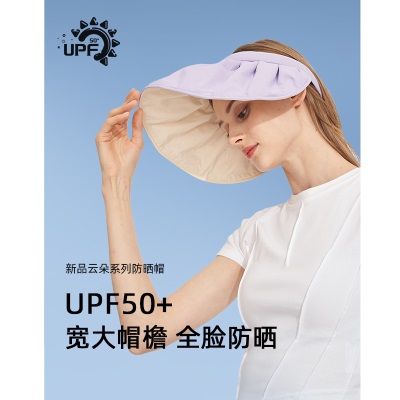 防晒帽女士防紫外线两用夏季户外太阳帽遮脸遮阳帽空顶百搭帽子s499