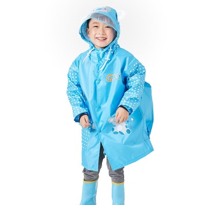 骑安儿童雨衣男女童小学生幼儿园雨衣带书包位卡通大帽檐雨披s503