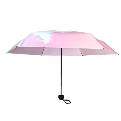 胶囊太阳伞防晒伞防紫外线迷你遮阳伞小巧便携五折雨伞女晴雨两用s499