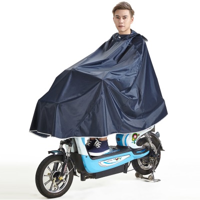 骑安电动车雨衣男女自行车雨披单人头盔式面罩雨衣s503
