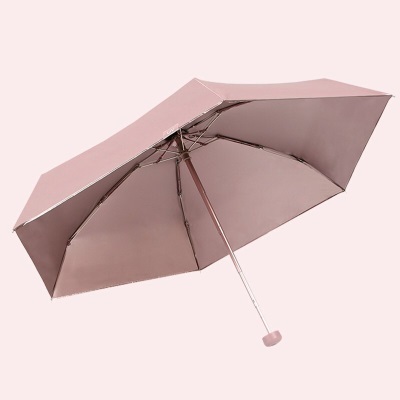 太阳城 太阳伞女小巧便携防晒防紫外线遮阳伞晴雨两用雨伞 嫣红色s498