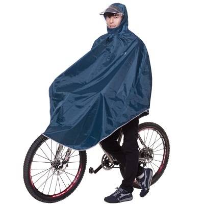 骑安自行车雨衣电动车雨披单人男女加厚加大透明大帽檐雨衣s503