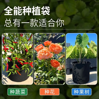 德沃多肥料种植袋种树袋7加仑双提手大花盆控根盆加厚育苗袋绿植盆栽生长袋s509