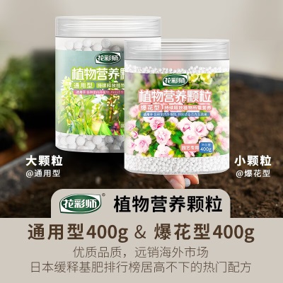 花彩师植物营养颗粒 花卉型专用 阳台庭院花卉爆花型肥料 400g/瓶