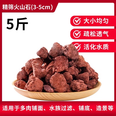 德沃多肥料红火山岩5kg(5-10cm)多肉颗粒土铺面石拌土改善土壤园艺无土栽培s509