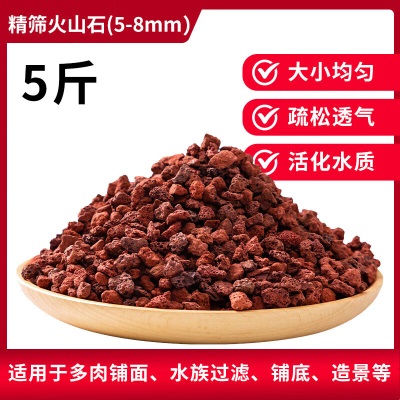 德沃多肥料红火山岩2.5kg(5-8mm)多肉颗粒土铺面石拌土改善土壤园艺无土栽培s509