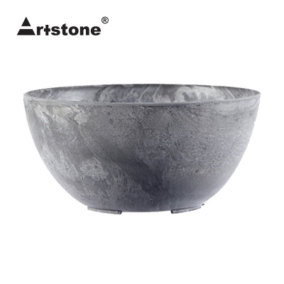 【虹越】进口仿石树脂碗型花盆 Artstone菲奥纳圆钵 桌面兰花种球花卉绿植种植盆s507