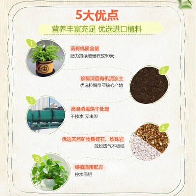 德沃多肥料植物有机营养土通用10L园艺养花种菜土壤盆栽种植土花卉泥炭土s509