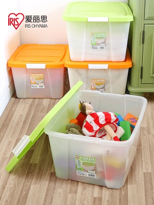 爱丽思塑料盖式收纳箱书本衣服玩具零食箱家用整理储物箱子爱丽丝s512
