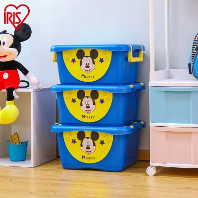爱丽思IRIS 可叠加大号塑料卡通儿童玩具杂物收纳篮框整理筐450s512