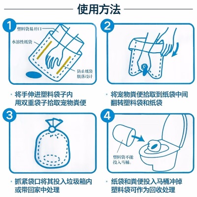 华元宠具（hoopet）狗狗拾便袋环保一次性捡屎袋铲屎神器宠物粪便垃圾袋狗屎袋狗便袋s514