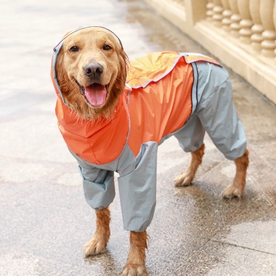 hoopet狗狗雨衣泰迪比熊法斗牛小型犬夏季四脚薄款柯基防水全包宠物衣服s514