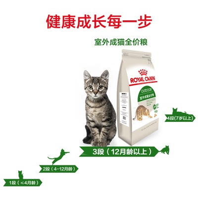皇家猫粮 成猫猫粮 户外成猫 O30 通用粮 12月以上s521