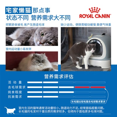 皇家猫粮 成猫猫粮 室内长毛猫 ILH35 通用粮 1-7岁s521