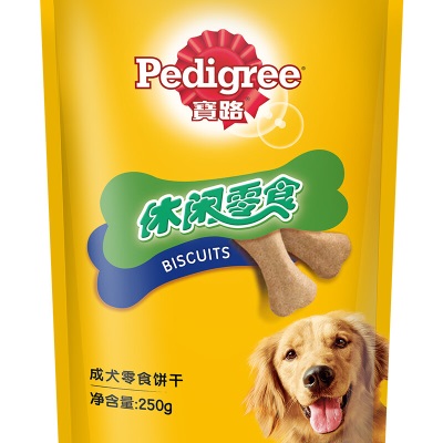 宝路狗粮宠物狗零食通用成犬泰迪茶杯犬柯基狗饼干250g单袋装s519