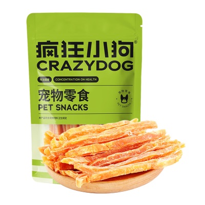 疯狂小狗 宠物狗狗零食泰迪幼成犬磨牙纯肉干条s517