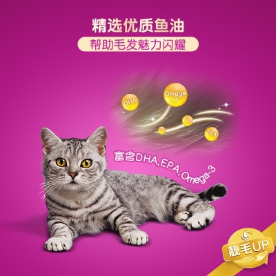 伟嘉猫零食成猫全价妙鲜包营养加油站系列牛肉味85g*12整盒装s519