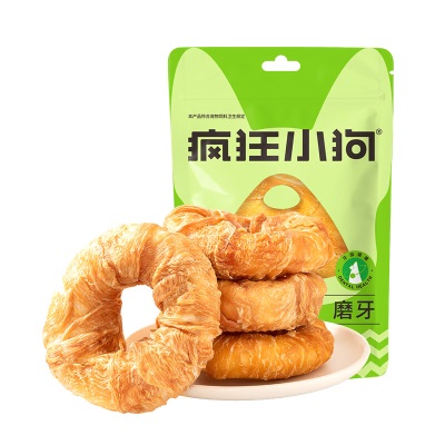 疯狂小狗宠物狗狗零食磨牙棒鸡肉牛皮卷耐啃通用s517