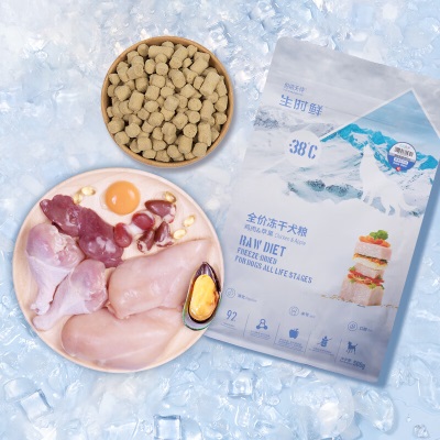 伯纳天纯冻干狗粮 成犬幼犬通用款冻干粮500g 鸡肉&苹果味宠物主粮s522