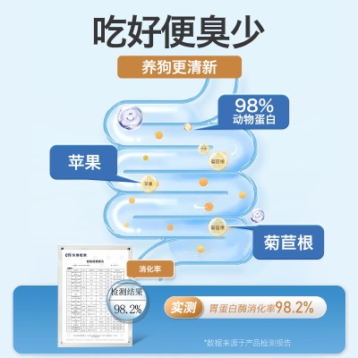 伯纳天纯冻干狗粮 成犬幼犬通用款冻干粮500g 鸡肉&苹果味宠物主粮s522