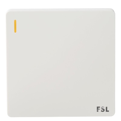 FSL佛山照明开关插座纯平无框大面板插座家用墙壁开关白色s524