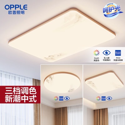 欧普（OPPLE）LED客厅吸顶灯国风中日式田园简约卧室书房套餐灯具TC-23新款s523