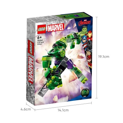 乐高（LEGO）积木超级英雄76241绿巨人无敌机甲6岁+男孩女孩儿童玩具圣诞礼物s529