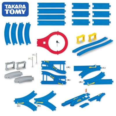 多美（TakaraTomy）日本多美卡普乐路路火车轨道组装配件R系列DIY创意拼搭拼装男孩儿童玩具s532