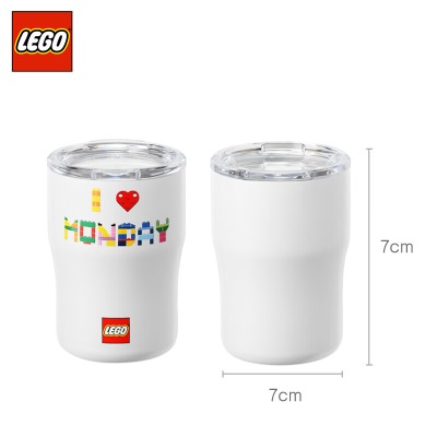 乐高（LEGO）周一万岁320ml咖啡杯304不锈钢便携高颜值保温杯学生水杯s529