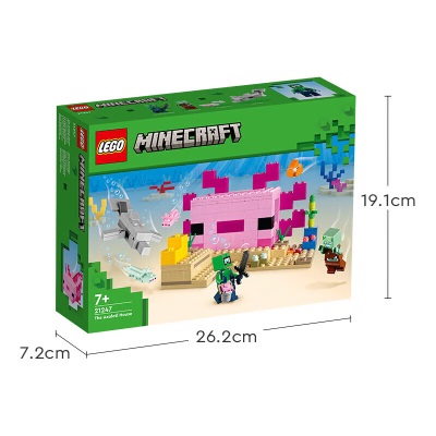 乐高（LEGO）积木我的世界21247美西螈房屋7岁+男孩女孩儿童玩具圣诞礼物s529