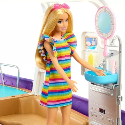 芭比（Barbie）娃娃套装大礼盒梦想房车儿童女孩公主过家家玩具儿童生日礼物s531