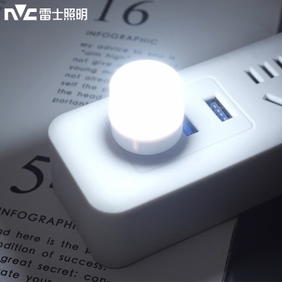 雷士（NVC）USB灯球泡灯移动电源节能灯LED随身灯台式电脑书桌灯键盘照明灯 【mini随身灯泡】亮白光s528