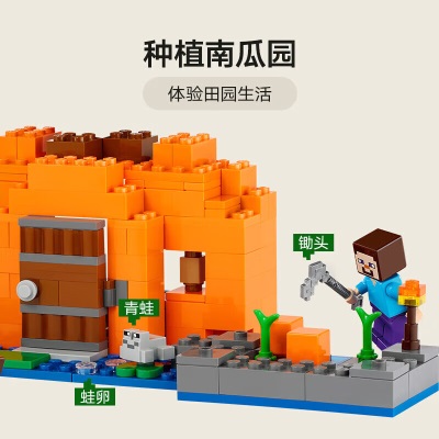 乐高（LEGO）积木我的世界21248南瓜农场8岁+男孩女孩儿童玩具圣诞礼物s529