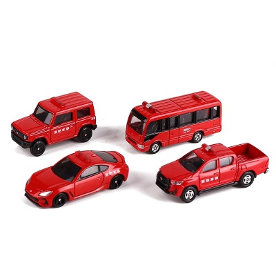 多美（TAKARA TOMY）多美卡合金小汽车模型儿童男孩礼物玩具车套组搬运警车跑车多辆装 消防车收藏套组s532